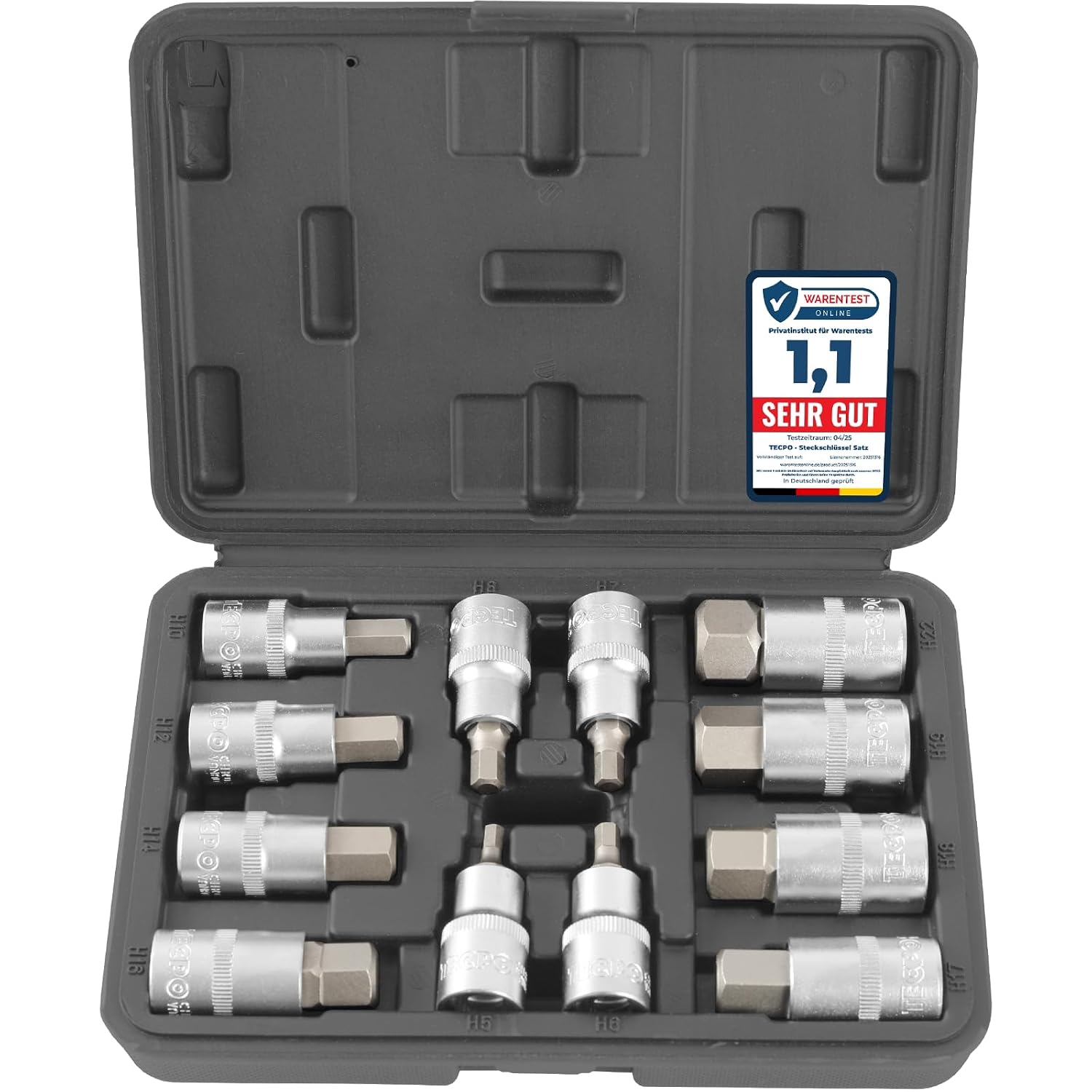 TECPO — Jeu de douilles six pans creux 5-22 mm 1/2