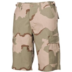 MFH US BDU — Bermudes homme ripstop 3 couleurs désert L