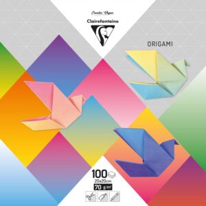 CLAIREFONTAINE — Papier origami 20x20 cm, 100 feuilles