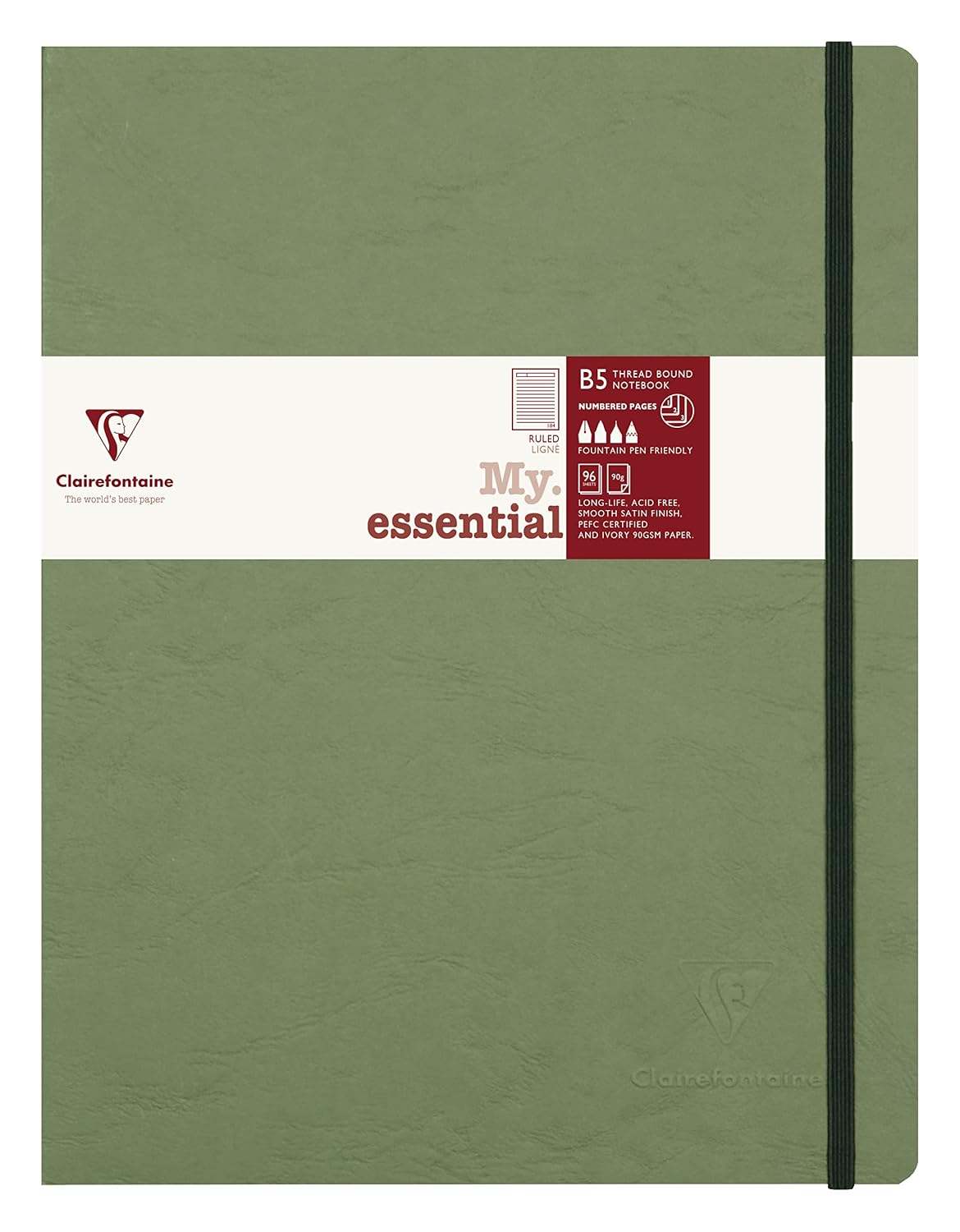 Clairefontaine Nomaddict — Carnet élastiqué B5 19x25 192 pages