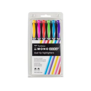 TOMBOW Mono Edge — Kit de 6 surligneurs double pointe