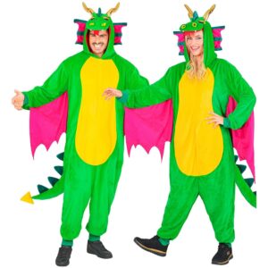 W WIDMANN MILANO Party Fashion — Combinaison dragon adulte verte