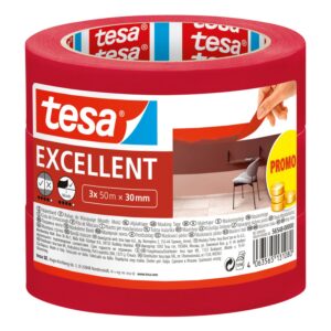 TESA Excellent — Ruban de masquage peinture 3 x 50 m x 30 mm