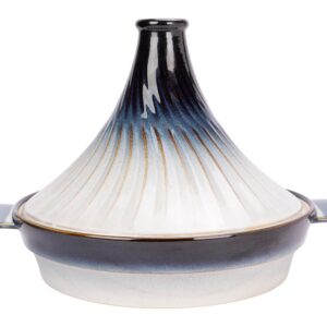 Cosy & Trendy Nora — Tajine en céramique blanc-bleu 31,7 cm