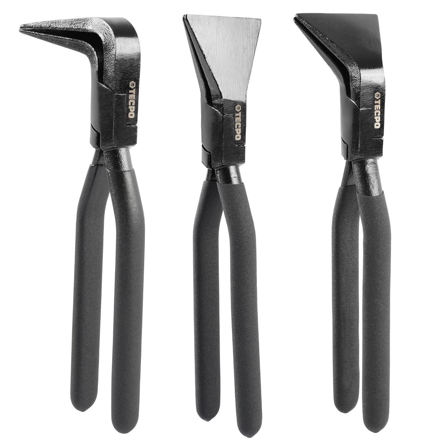 TECPO — Lot de 3 pinces à plier 0°, 45°, 90° 280 mm