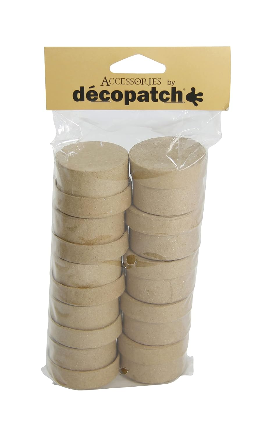 décopatch — Lot de 10 boîtes rondes en papier mâché 5x5x3 cm
