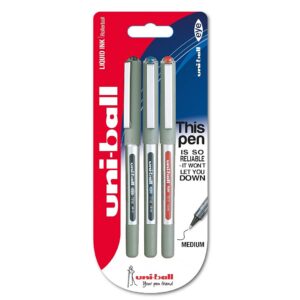 Stylo roller fin — lot de 3 couleurs assorties