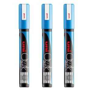 Lot de 3 marqueurs à craie liquide — bleu clair