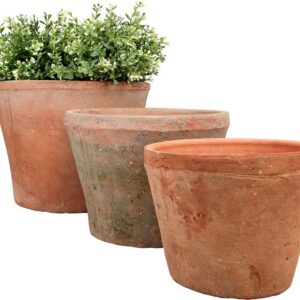 ESSCHERT — Pots en pierre cuite aspect vieilli (lot de 3)