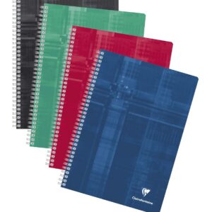CLAIREFONTAINE — Cahier à spirale A4 180 pages grands carreaux