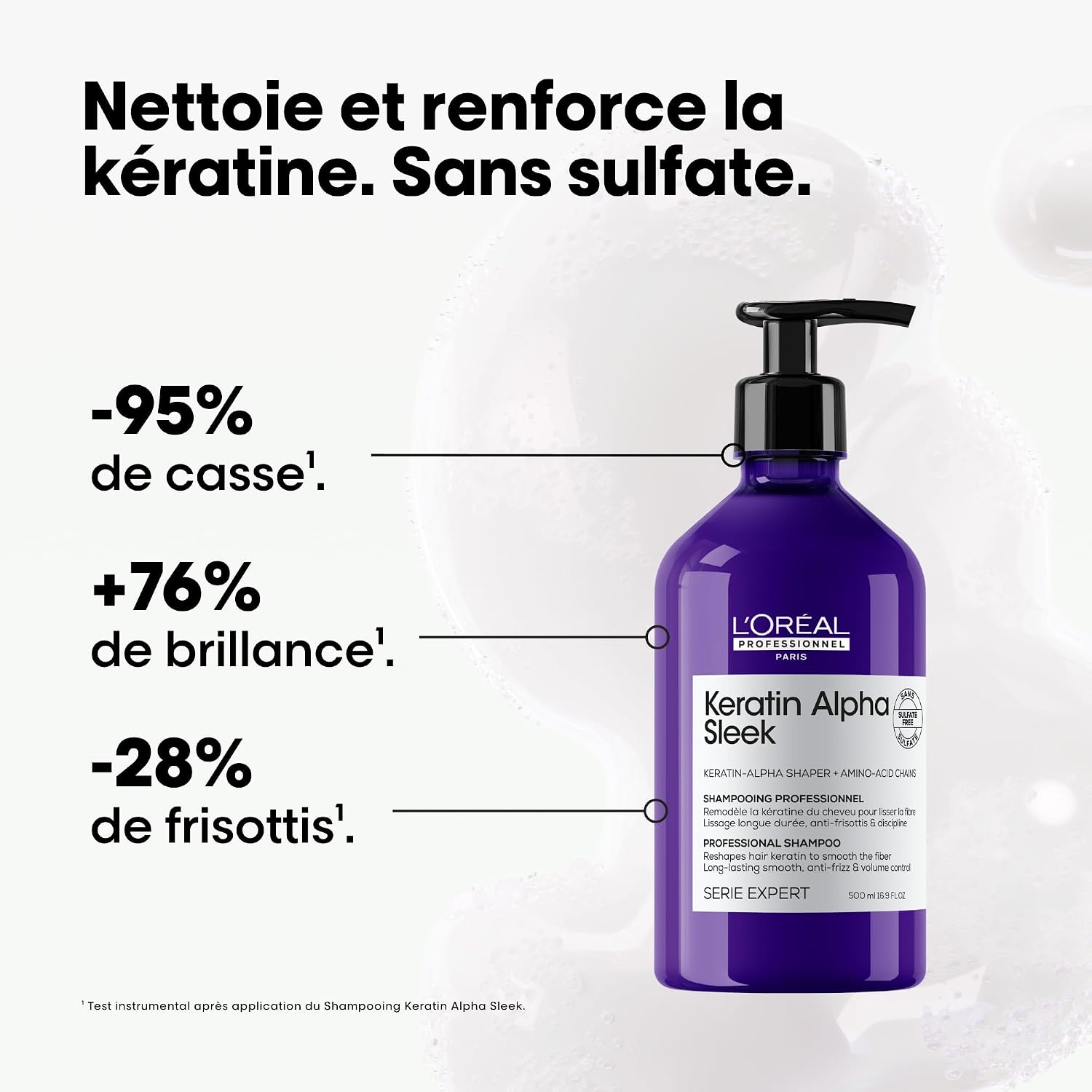 L'OREAL PROFESSIONNEL Alpha Sleek — Shampoing disciplinant 500 ml – Image 2