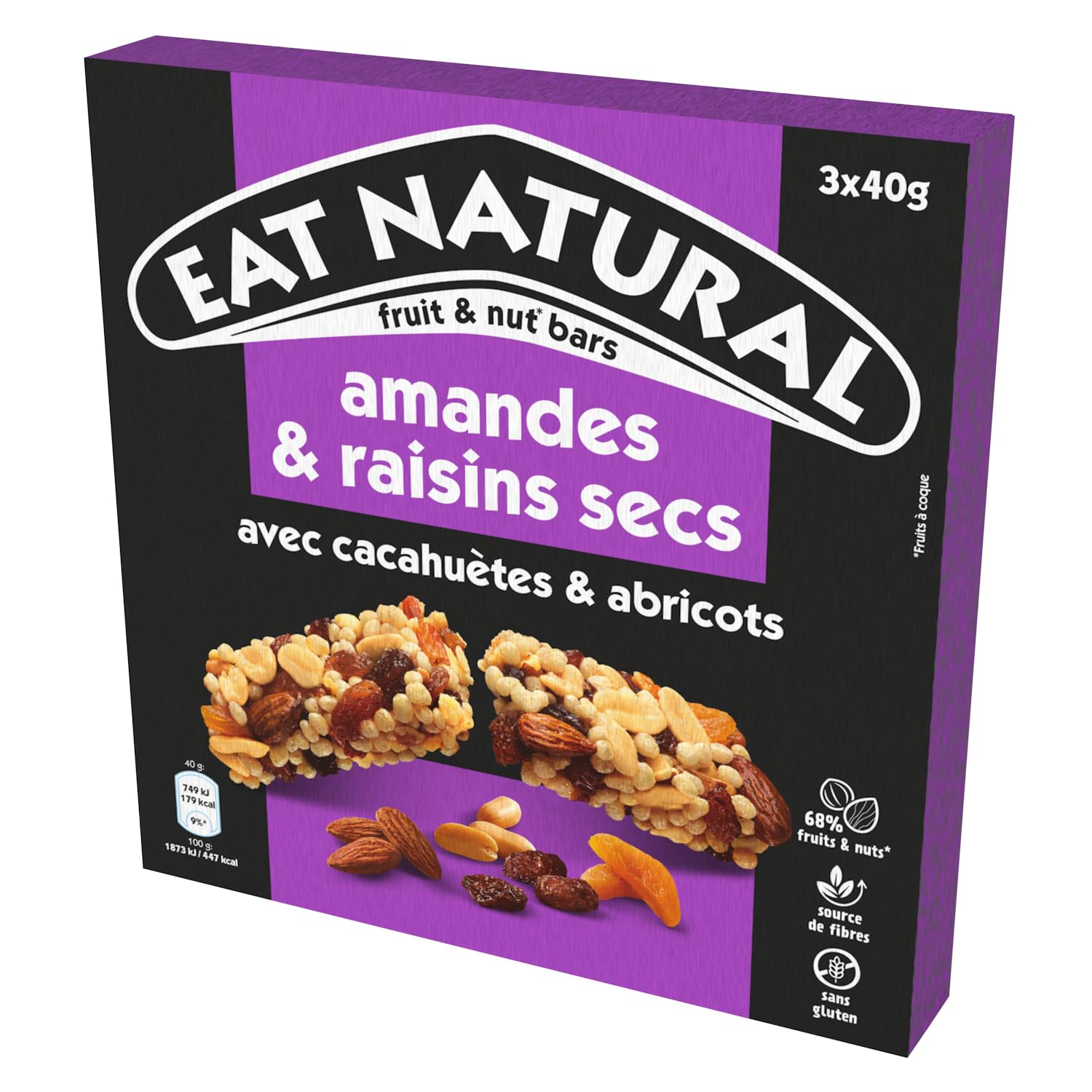 Barres aux fruits et aux noix sans gluten — 5 x 3 barres 40 g – Image 3