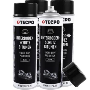 Lot de 4 sprays de protection dessous de caisse — 500 ml noir
