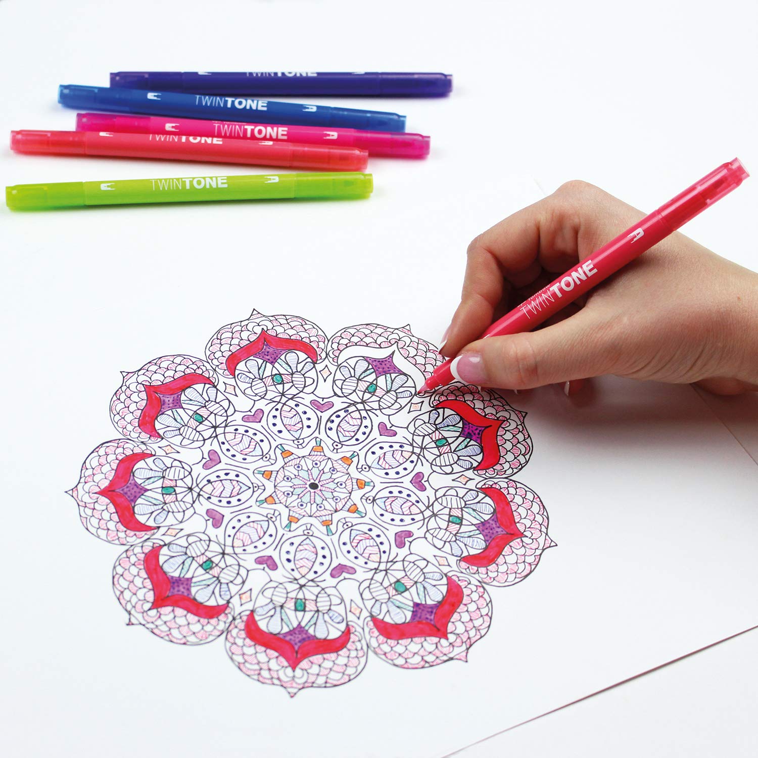 TOMBOW TwinTone — Feutres à deux pointes, kit 12 couleurs – Image 7