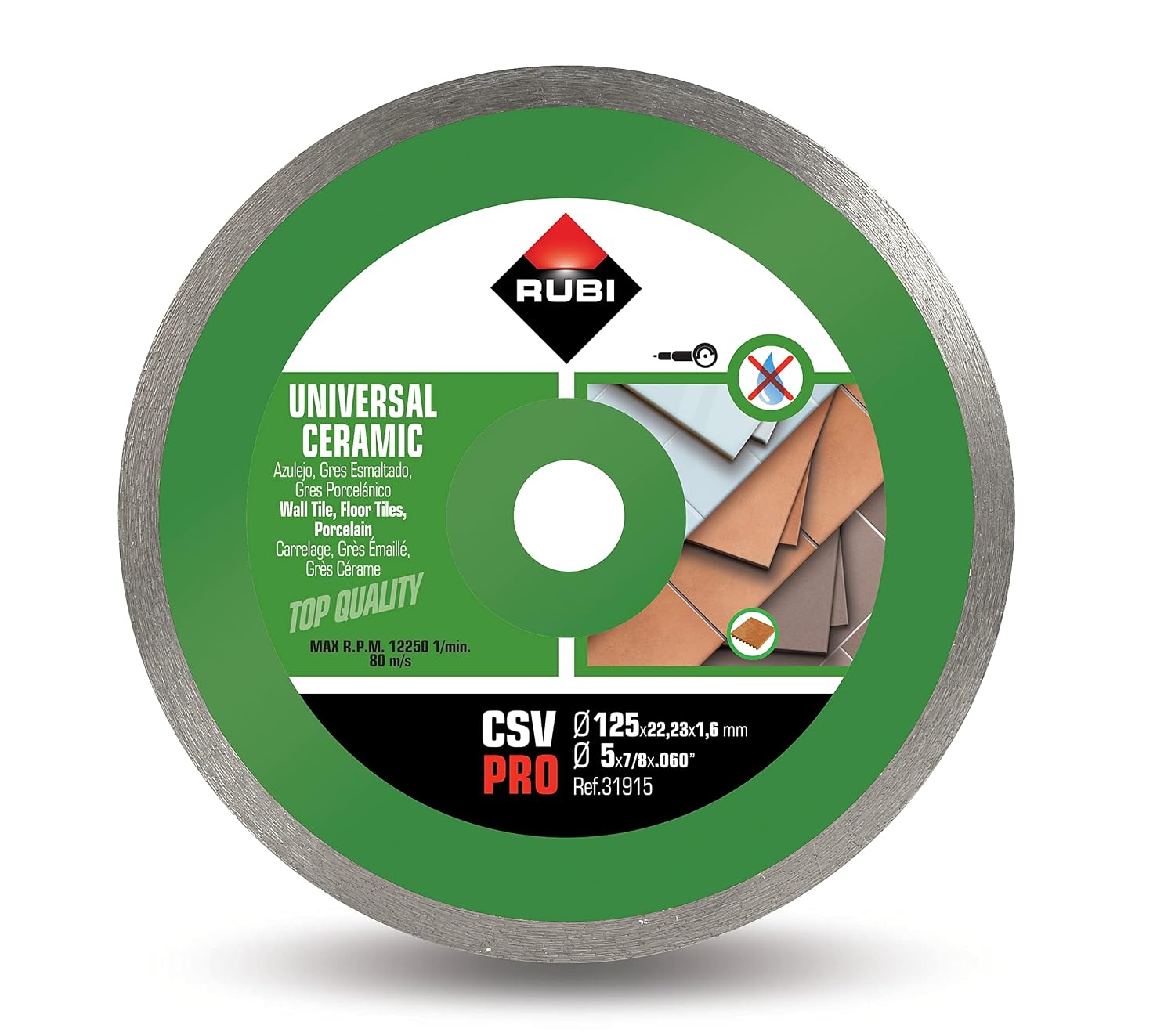 RUBI CSV 125 Pro — Disque diamant céramique jante continue