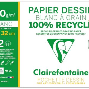 CLAIREFONTAINE — Pochette dessin scolaire 12 feuilles 24x32 cm