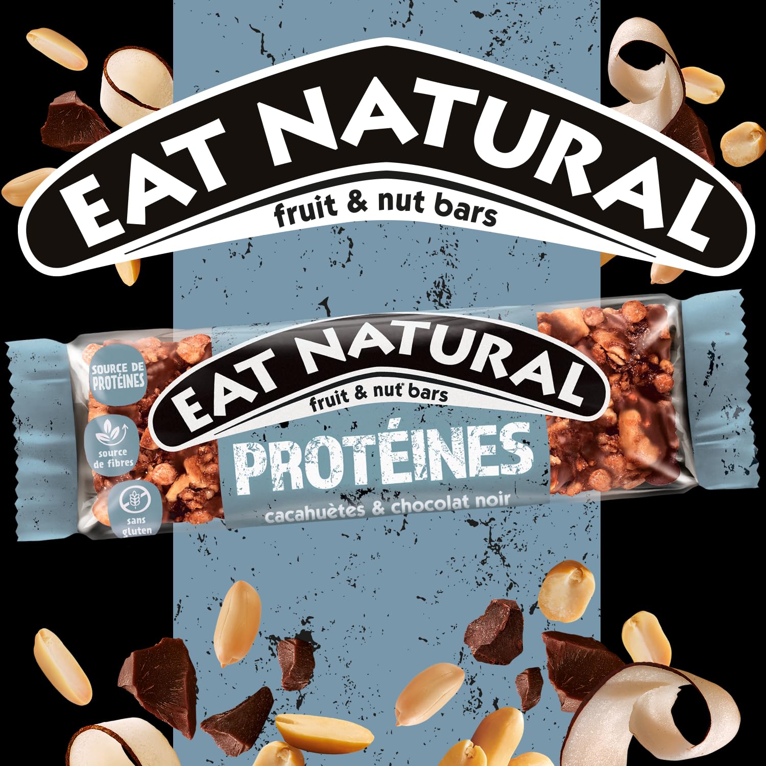 Barres protéinées sans gluten — cacahuètes et chocolat noir – Image 5