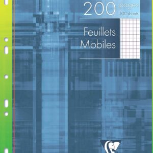 CLAIREFONTAINE — Feuillets mobiles perforés A4 200 pages 90 g
