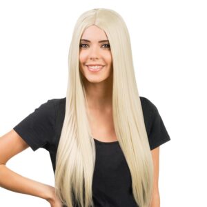 CHAKS — Perruque cheveux longs 73 cm lisse raie au milieu