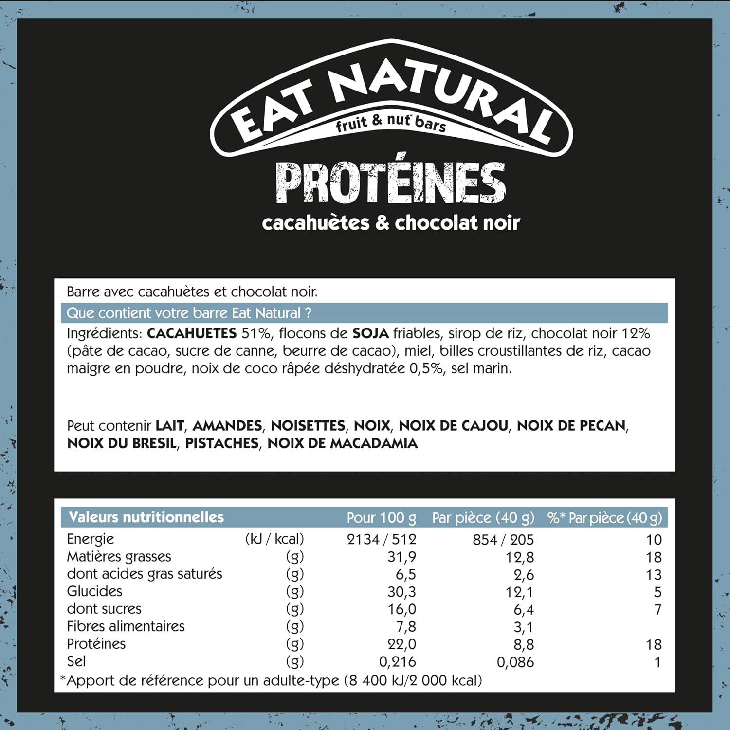 Barres protéinées sans gluten — cacahuètes et chocolat noir – Image 2