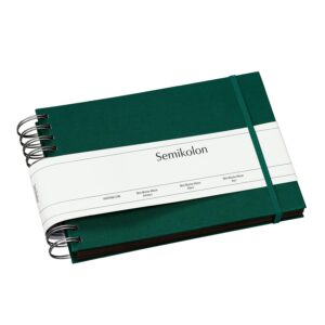 SEMIKOLON Mucho — Album photo à spirales 25 x 16 cm vert forêt