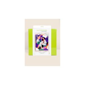 Kit canevas complet — dessin femme au papillon 40 x 50 cm