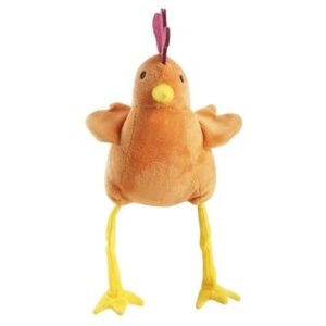 MARTIN — Jouet pour chien coq en peluche orange recyclée