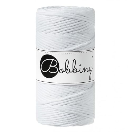 BOBBINY Regular — Corde macramé peignée 3 mm 100 m blanche