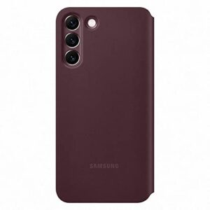 SAMSUNG Smart Clear View — Étui folio Galaxy S22+ bordeaux