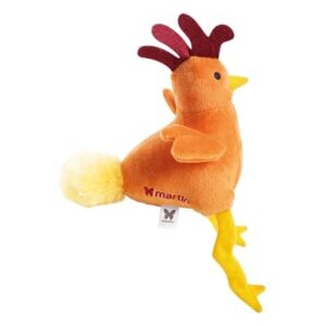 Alternative view of MARTIN — Jouet pour chien coq en peluche orange recyclée