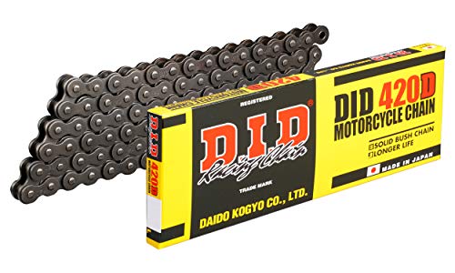 D.I.D 420D — Chaîne noire 140 maillons avec attache clip