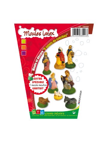 GRAINE CREATIVE — Lot de 9 moules en latex crèche de Noël