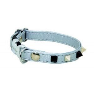 MARTIN SELLIER Pearl — Collier simili cuir XS gris