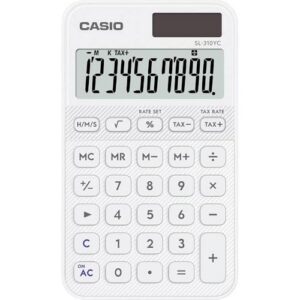 CASIO SL-310YC — Calculatrice de poche blanche