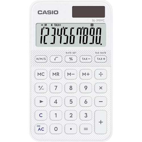 CASIO SL-310YC — Calculatrice de poche blanche