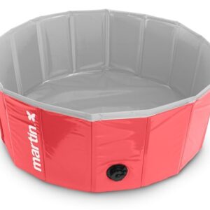 MARTIN — Piscine pour chien rouge 80 x 80 x 20 cm