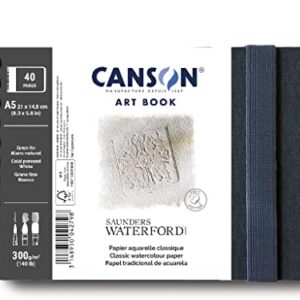 CANSON Saunders Waterford — Carnet aquarelle spiralé A5 300 g