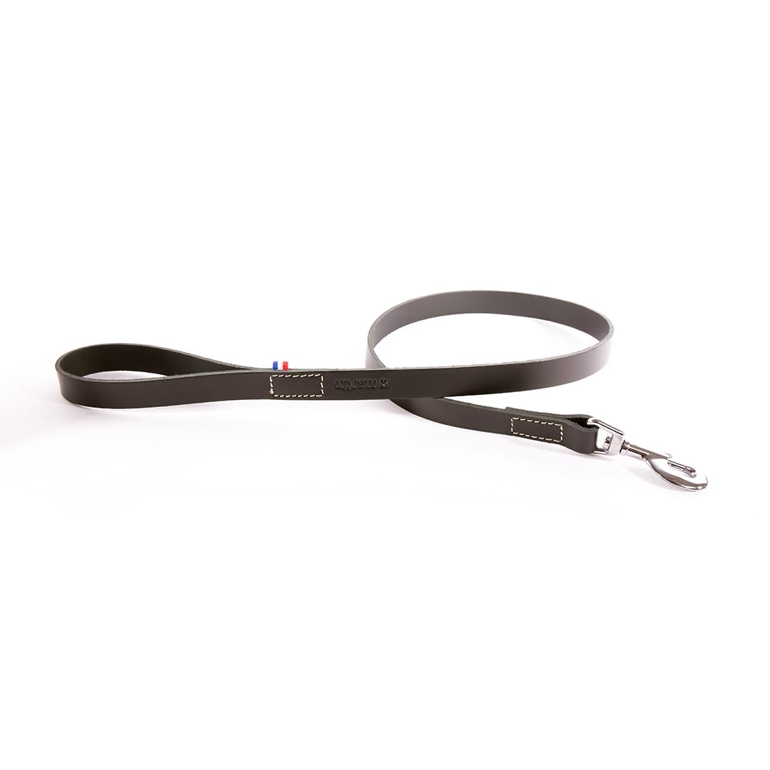 MARTIN 499 Bicolor — Laisse en cuir noir 100 cm