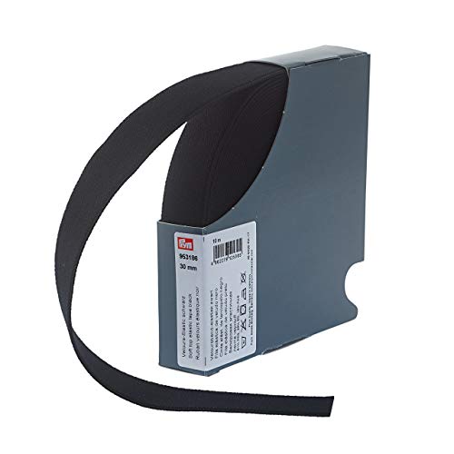 PRYM — Ruban velours élastique noir 30 mm x 10 m