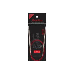 CHIAOGOO RED Lace — aiguille circulaire inox 60 cm 6 mm