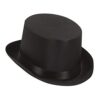 W WIDMANN MILANO Party Fashion — Chapeau haut de forme noir satiné