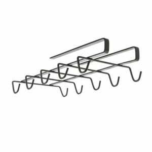 METALTEX — Porte-tasses en fil de fer noir 14 x 28 x 6 cm