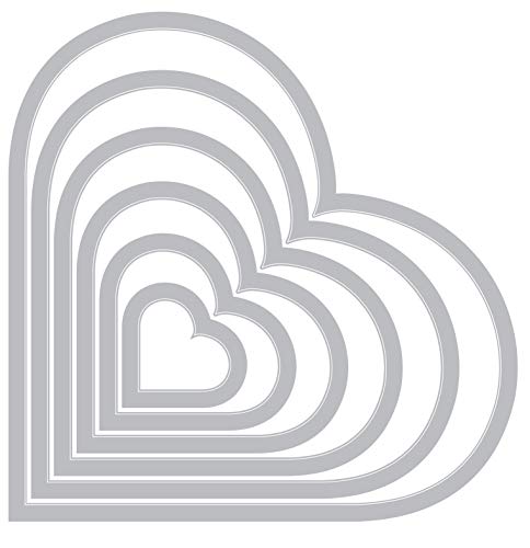 Sizzix Big Shot — Lot de 6 matrices de découpe Cœurs