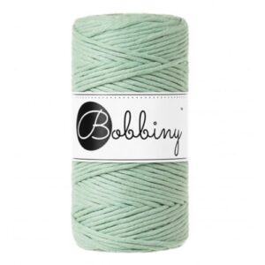 Bobbiny — Cordon en macramé simple 3 mm x 100 m aloé