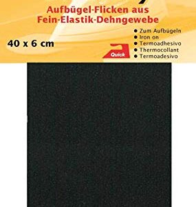 Kleiber — Ruban élastique thermocollant 40 x 6 cm noir