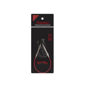 ChiaoGoo Knit RED — aiguille circulaire inox 23 cm 3,75 mm