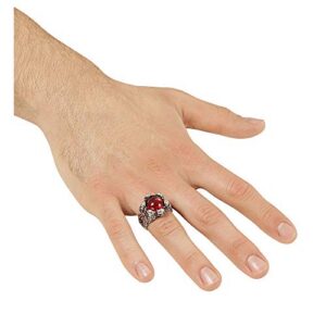 Alternative view of W WIDMANN MILANO Party Fashion — Bague tête de mort pierre rouge