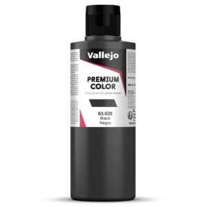 VALLEJO Premium — Peinture noire mate aérographe 200 ml