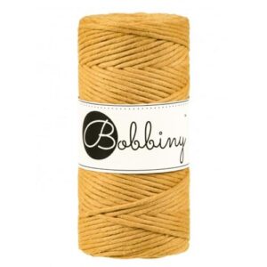 BOBBINY Regular — Corde macramé peignée 3 mm 100 m moutarde