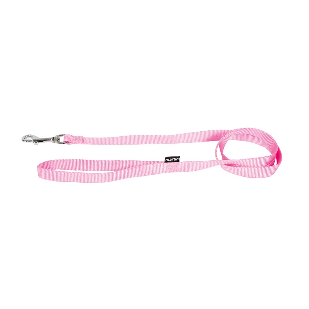MARTIN — Laisse en nylon rose 10 mm x 120 cm